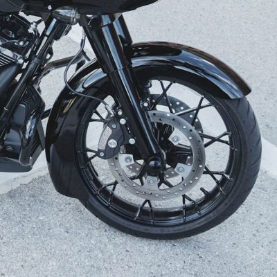 2014以降 ツーリング 19インチ Wrapped フロントフェンダー ビビッドブラック HOGWORKZ