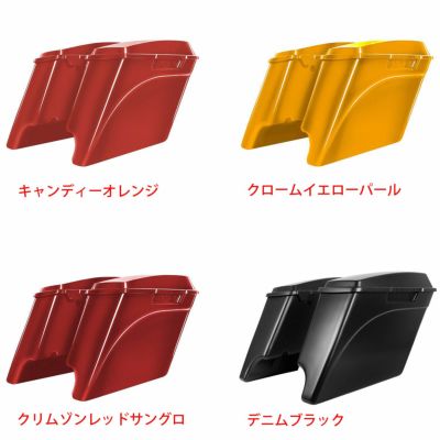 1994～2013 ツーリング 純正カラー 4インチ　エクステンドサドルバッグ HOGWORKZ