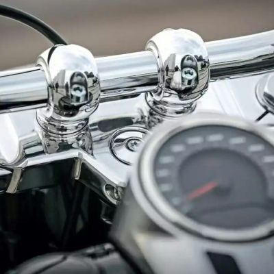 Thunderbike オールドスタイル 1.25インチ径 ライザーキット 配線穴付（カスタムトリプル用）クローム
