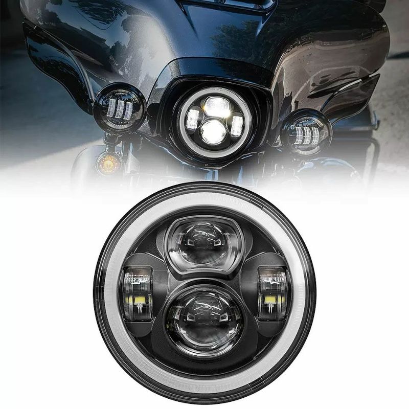 ハーレー　純正互換　LEDヘッドライト　7インチ　FL ハーレー純正□7インチ デーメーカー シグネチャーリフレクター