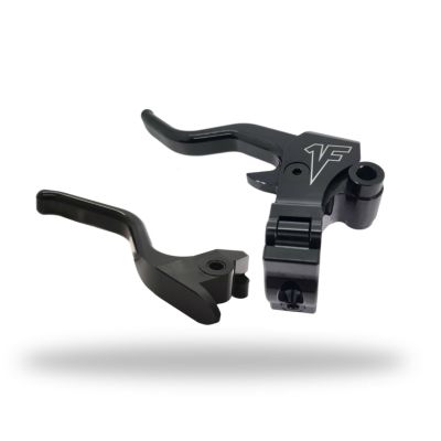 ハーレー ソフテイル用 Easier Pull 2フィンガー レバーセット ブラック 1FNGR