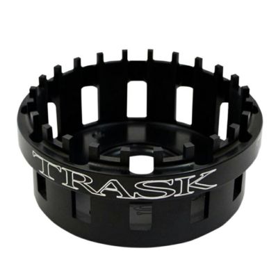 ハーレー Vロッド ビレットクラッチバスケット ブラック TRASK