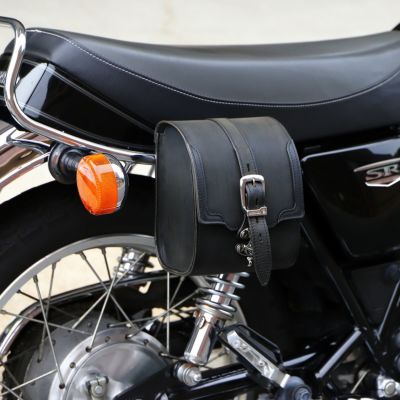 デグナー 小型レザーサドルバッグ ブラック