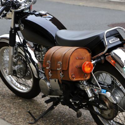 デグナー ドラム型レザーサドルバッグ ブラウン