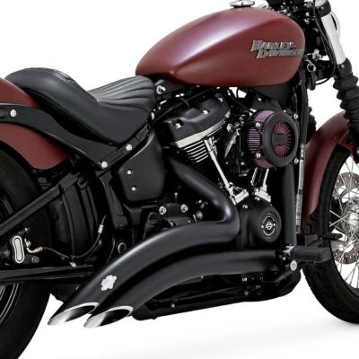 【SALE】ハーレー M8 ソフテイル ビッグラディウス 2-2フルエキゾーストマフラー(PCX仕様) ブラック Vance & Hines