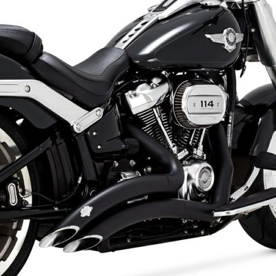 ハーレー M8 ソフテイル ビッグラディウス 2-2フルエキゾーストマフラー(PCX仕様) ブラック Vance & Hines