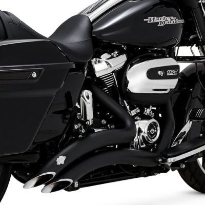 ハーレー M8ツーリング ビッグラディウス 2-2フルエキゾーストマフラー(PCX仕様) ブラック Vance & Hines