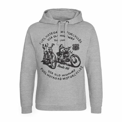 Route66 オフィシャルライセンス フュエルエピック フーディー グレー