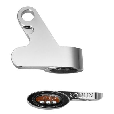 M8ソフテイル用LEDフロントターンシグナル エリプス クローム ポジション付 KODLIN
