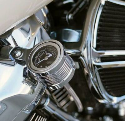 ハーレー、M8モデル用 Method オイルプレッシャーゲージ クローム Arlen Ness