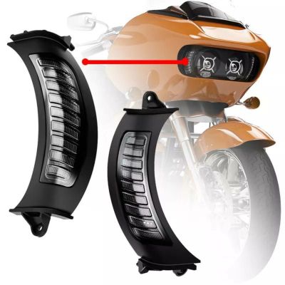 2015以降FLTRモデル ベントインサート LEDデイライトウインカー ブラック