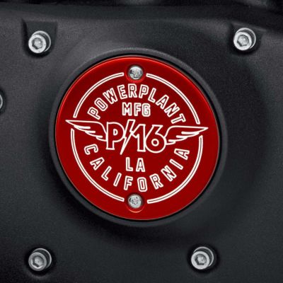 1971～2003 スポーツスター P16 ポイントカバー レッド POWERPLANT