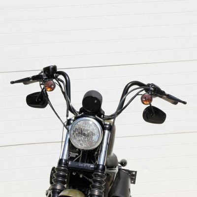 ハーレー 1インチ径 ナロー ミニエイプハンドルバー(ディンプル無) 8インチ ブラック TC Bros