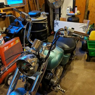 ハーレー 1インチ径 レーンスプリッター エイプハンドルバー(ディンプル有) クローム TC Bros
