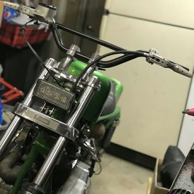 ハーレー 1インチ径 エンデューロハンドルバー(ディンプル無) ブラック TC Bros