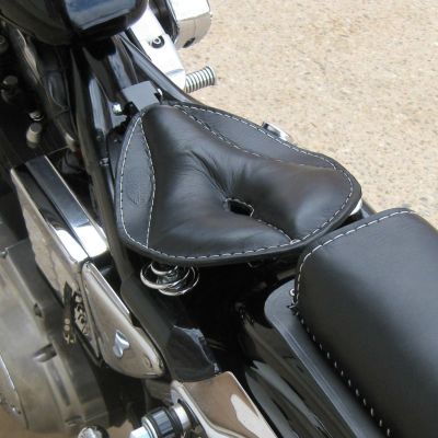 レトロスタイル 汎用ソロシート ブラックレザー dhカスタム