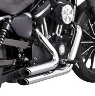 【セール】スポーツスター ショートショット スタッガード 2-2 フルエキゾーストマフラー(クローム) Vance & Hines