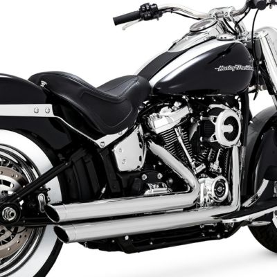 ハーレー M8 ソフテイル ビッグショット スタッガード 2-2 フルエキゾーストマフラー(クローム) Vance & Hines