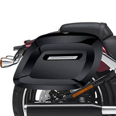 FXSB用ハードサドルバッグ Raven エクストララージ グロスブラック Viking Bags