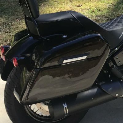 スリム用ハードサドルバッグ Baldur エクストララージ グロスブラック Viking Bags