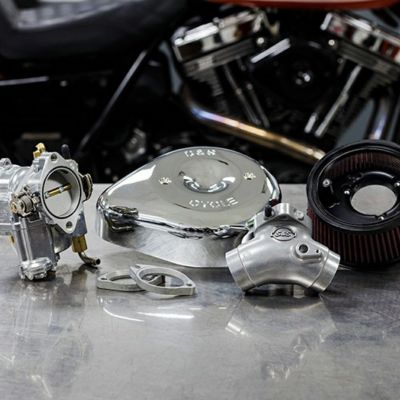 1999～2005 ツーリング、ダイナ、2000～2005 ソフテイル Super E キャブレター/ステルスエアクリーナーキット S&S