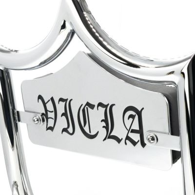 ツーリング エルレイ バックレスト用ラージ バックプレート 「VICLA」 クローム CMC