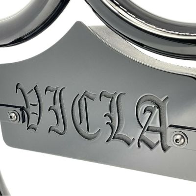 ツーリング エルレイ バックレスト用ラージ バックプレート 「VICLA」 グロスブラック CMC