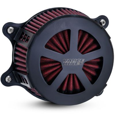 【SALE】M8 ツーリング、ソフテイル、トライク用 VO2 RadiantV ハイフローエアクリーナー(ブラック) Vance&Hines