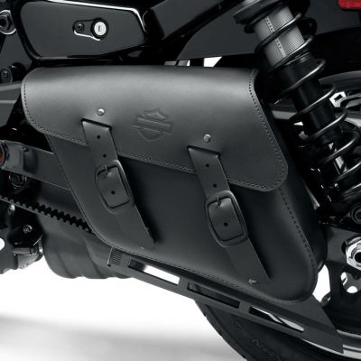 RH1250S、RH975 シングルサイド スイングアームバッグ ブラックレザー