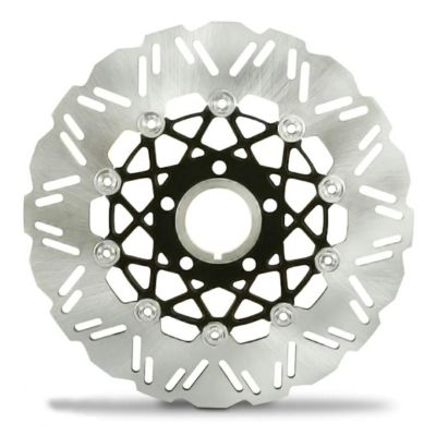 スポーツスター、ダイナ、ソフテイル、ツーリング MESHフローティングローター 11.5インチ フロント(ブラック) DNA