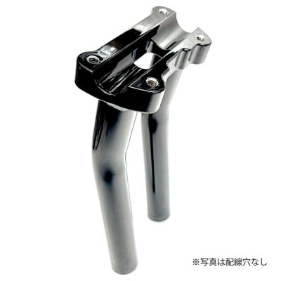 ローライダーST用 ワンピースライザー プルバック 12インチ (2インチプルバック) グロスブラック BUNG KING