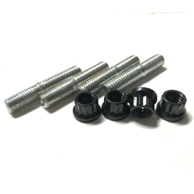 ARP12ポイントエキゾーストナット、スタッドボルトキット ブラック Speed Kings