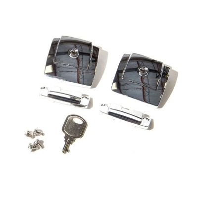 ハード サドルバッグ用交換用ラッチ クローム 2個セット FXR Division