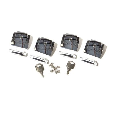ハード サドルバッグ用交換用ラッチ クローム 4個セット FXR Division