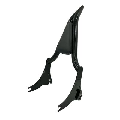 FXLRST用デタッチャブル バックレスト 16インチ高 1.5インチ径 ブラック パッド付 Siouxside Choppers