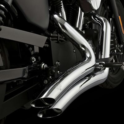 【SALE】スポーツスター ビッグラディウス 2-2 フルエキゾーストマフラー (クローム) PCX仕様 Vance & Hines