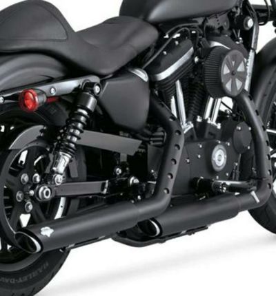 【SALE】Vance & Hines 46361 スポーツスター ツインスラッシュ 3インチ スリップオンマフラー (ブラック) PCX仕様