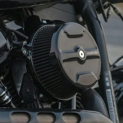 スポーツスター Knuckle ステージ1 Big Sucker エアクリーナー シンセティックフィルター付 (ブラック) Arlen Ness