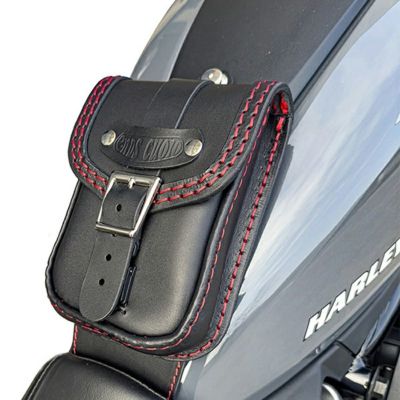 ナイトスター RH975 SMART レザータンクバッグ (ブラック/レッド) Ends Quoio