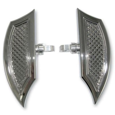 【セール】パッセンジャー用ミニフットボード クロスカット クローム EDDIE TROTTA DESIGNS