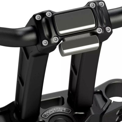 M8ソフテイル ストリートボブ、ブレイクアウト、ローライダーST Clubstyle 9インチ プルバックライザー 1.25インチクランプ (ブラック) Thunderbike