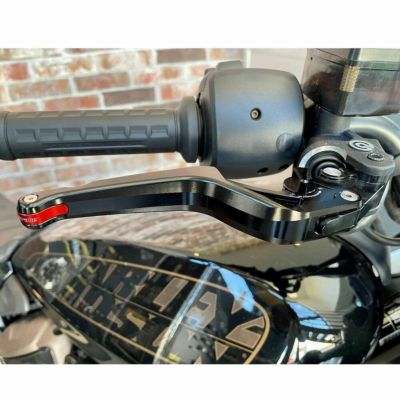 スポーツスターS、ナイトスター アジャスタブル ブレーキ、クラッチレバーセット レッドエンド probrake