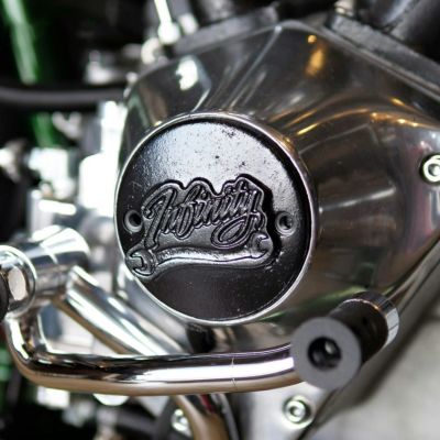 スポーツスター、1970～1999 ビッグツイン ポイントカバー 横穴タイプ (半艶ブラック)  INFINITY