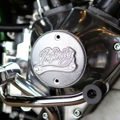 1971～2003 スポーツスター ポイントカバー 縦穴タイプ (プレーン)  INFINITY