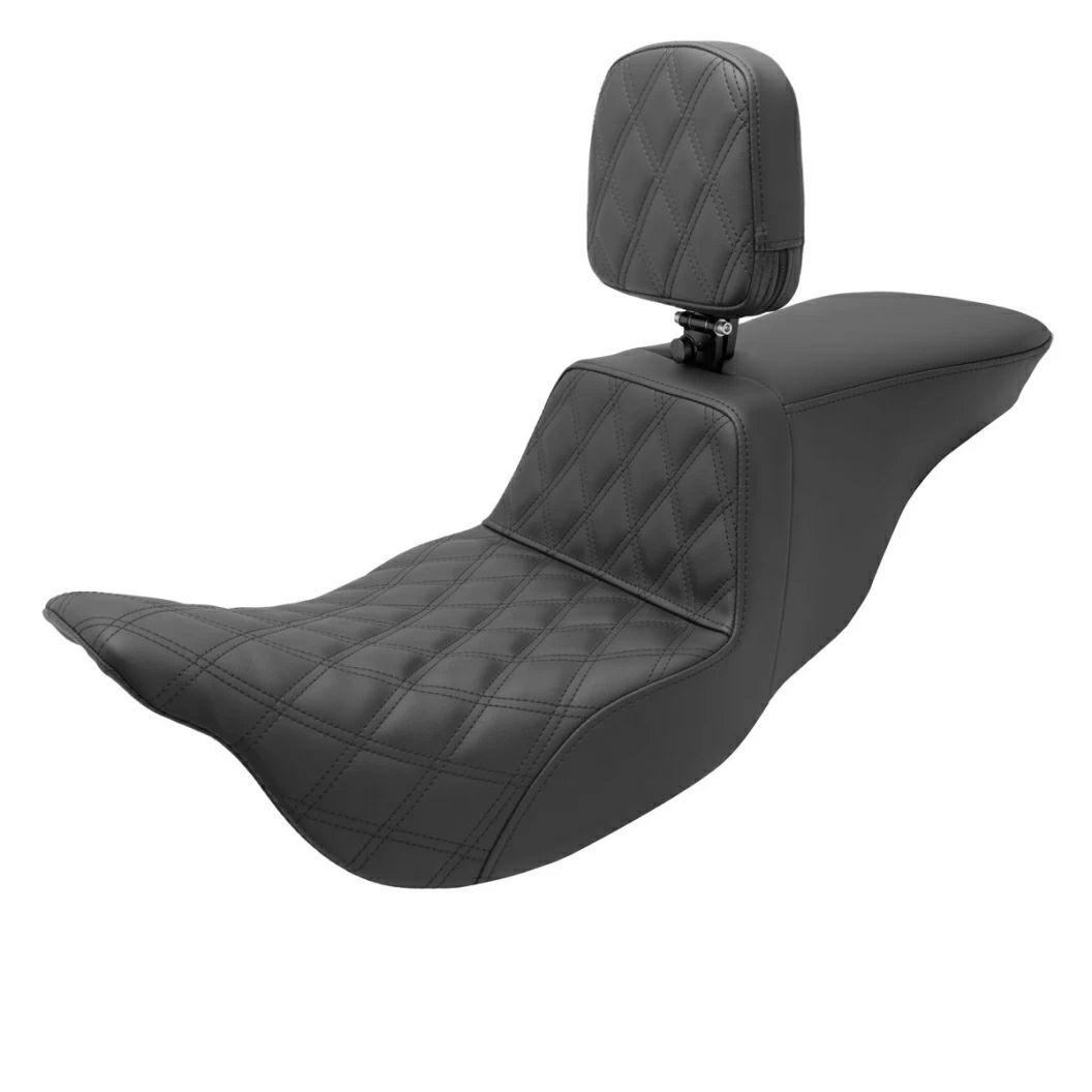 ハーレー、ツーリング用ツアー ステップアップ シート（バックレスト付 