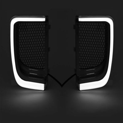 ハーレー、ツーリングモデル用ロワーフェアリング LEDベントインサートライト ブラック