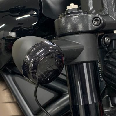 スポーツスターS、ナイトスター、パンアメリカ ウィンカーレンズカバーセット(スモーク) KIJIMA