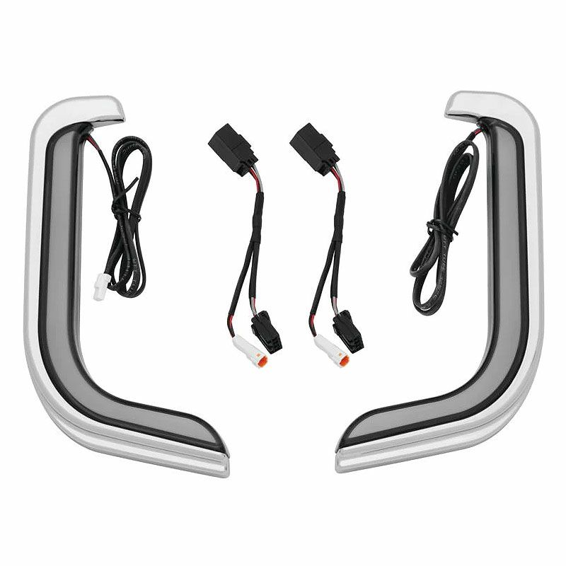 1988～2013 ツーリング トレーサー LED フェアリングロワーグリル クローム クリアキン 4