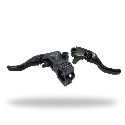 ダイナ、ソフテイル、スポーツスター Signature アジャスタブル・Easier Pull レバーセット (ブラック) 1FINGER
