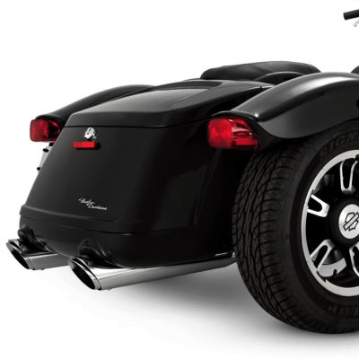 【SALE】Vance & Hines フリーホイーラー　ツインスラッシュ 4インチ スリップオンマフラー (クローム)